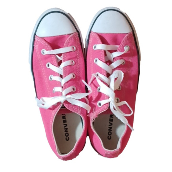 CONVERSE, KIDS SIZE 5.5, PINK AND WHITE. GOOD CONDITION. - Picture 1 of 9
